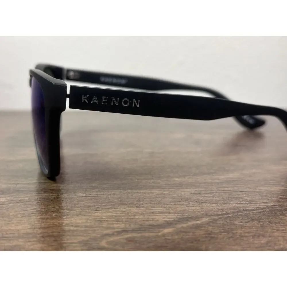 Kaenon Avalon Polarized Sunglasses Matte Black Ultra Blue SR-91 Lens Unisex
